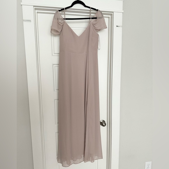 Birdy Grey Taupe Chiffon Dress - Picture 3 of 6